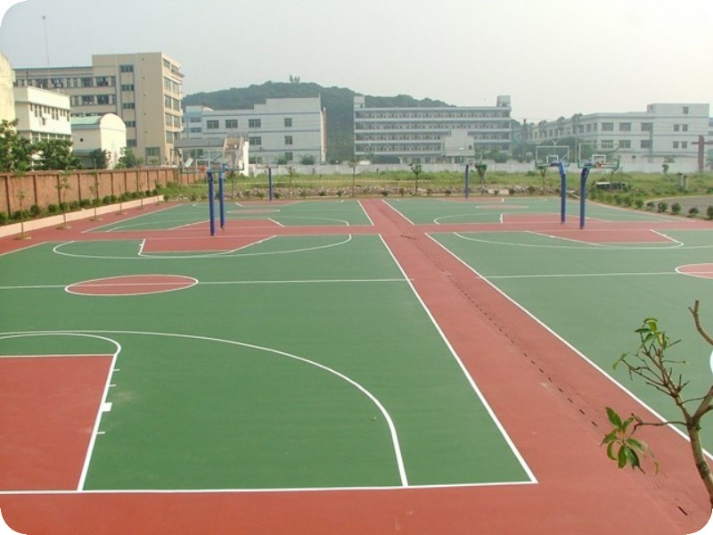 贵州一中学环保型塑胶篮球场设计施工案例