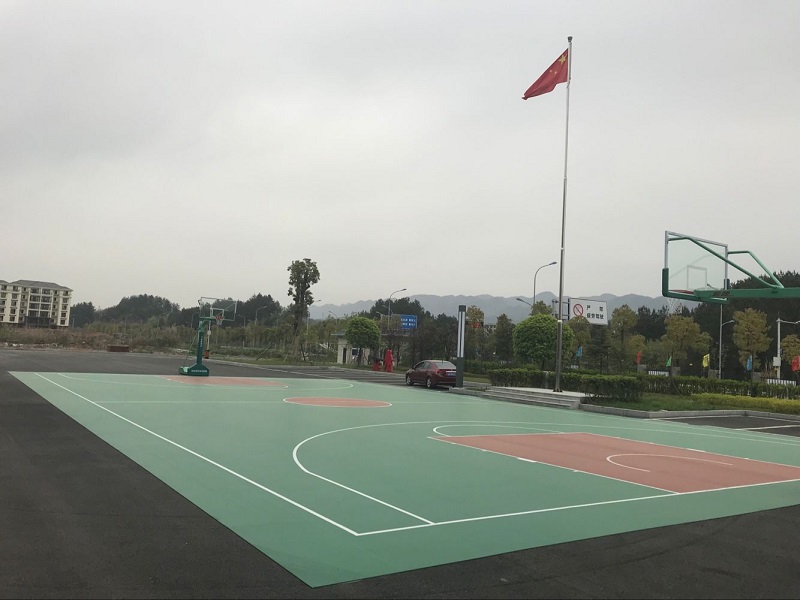 黔江区正阳公安消防队室外塑胶篮球场施工